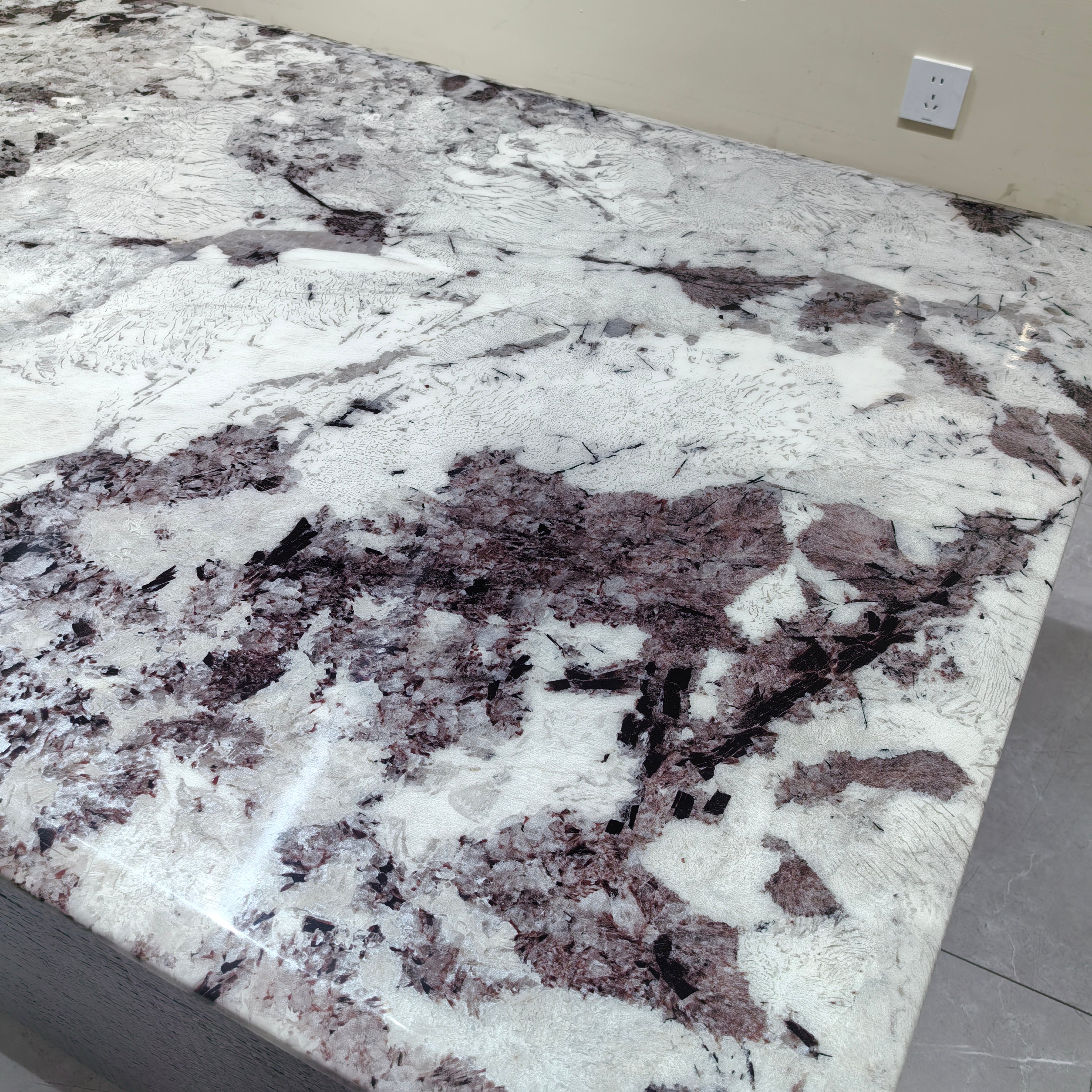 Coffee Table Artificial Stone‌ Wood Veneer‌ LKL037CTAYG | LEUKHOME