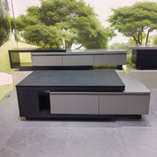 Coffee Table Sintered Stone‌ Baking Paint Wood Veneer‌ LKL039CTAYG | LEUKHOME