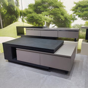 Coffee Table Sintered Stone‌ Baking Paint Wood Veneer‌ LKL039CTAYG | LEUKHOME