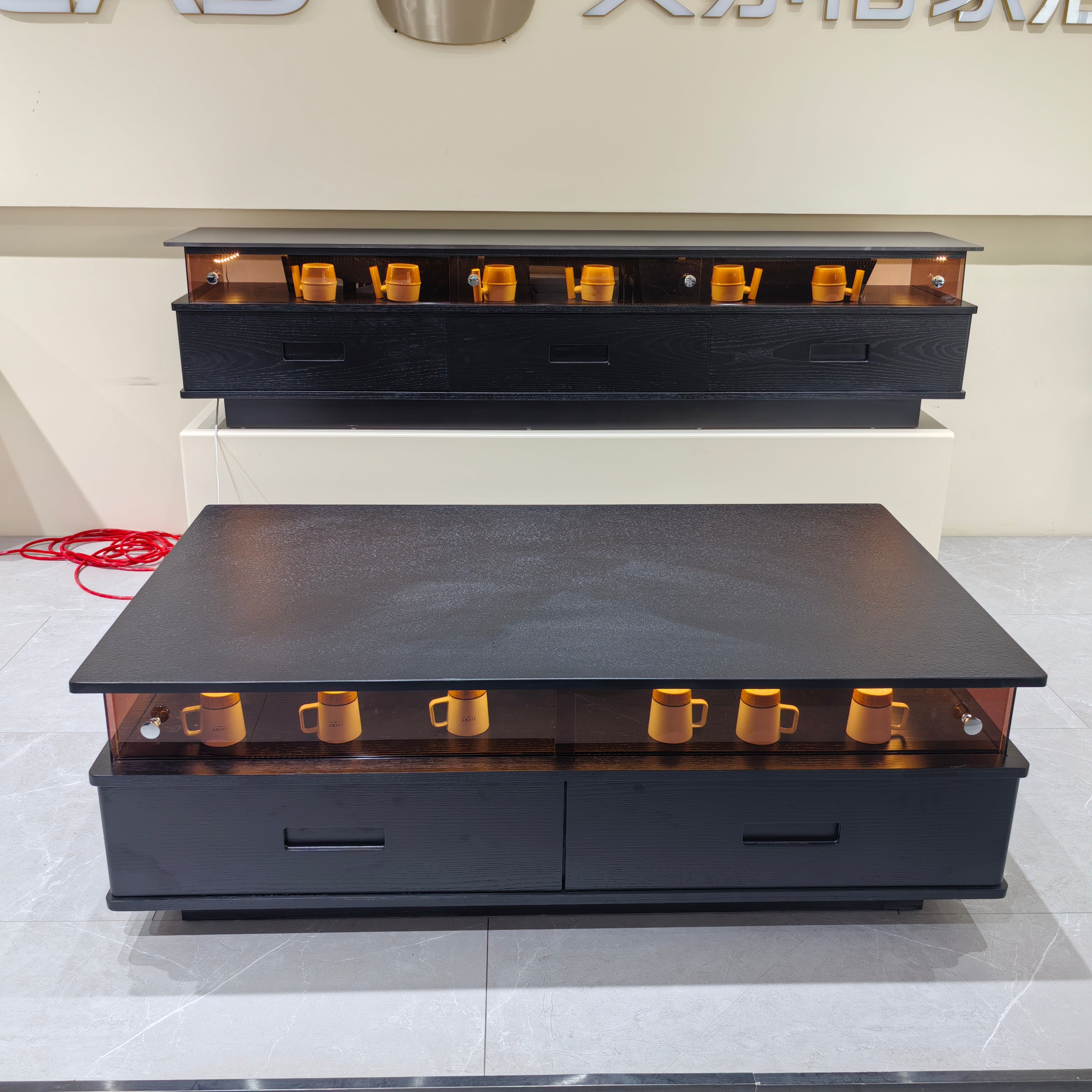 Coffee Table Super Crystal Stone‌ Baking Paint Wood Veneer‌ LKL046CTAYG | LEUKHOME