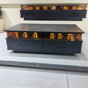 Coffee Table Super Crystal Stone‌ Baking Paint Wood Veneer‌ LKL046CTAYG | LEUKHOME