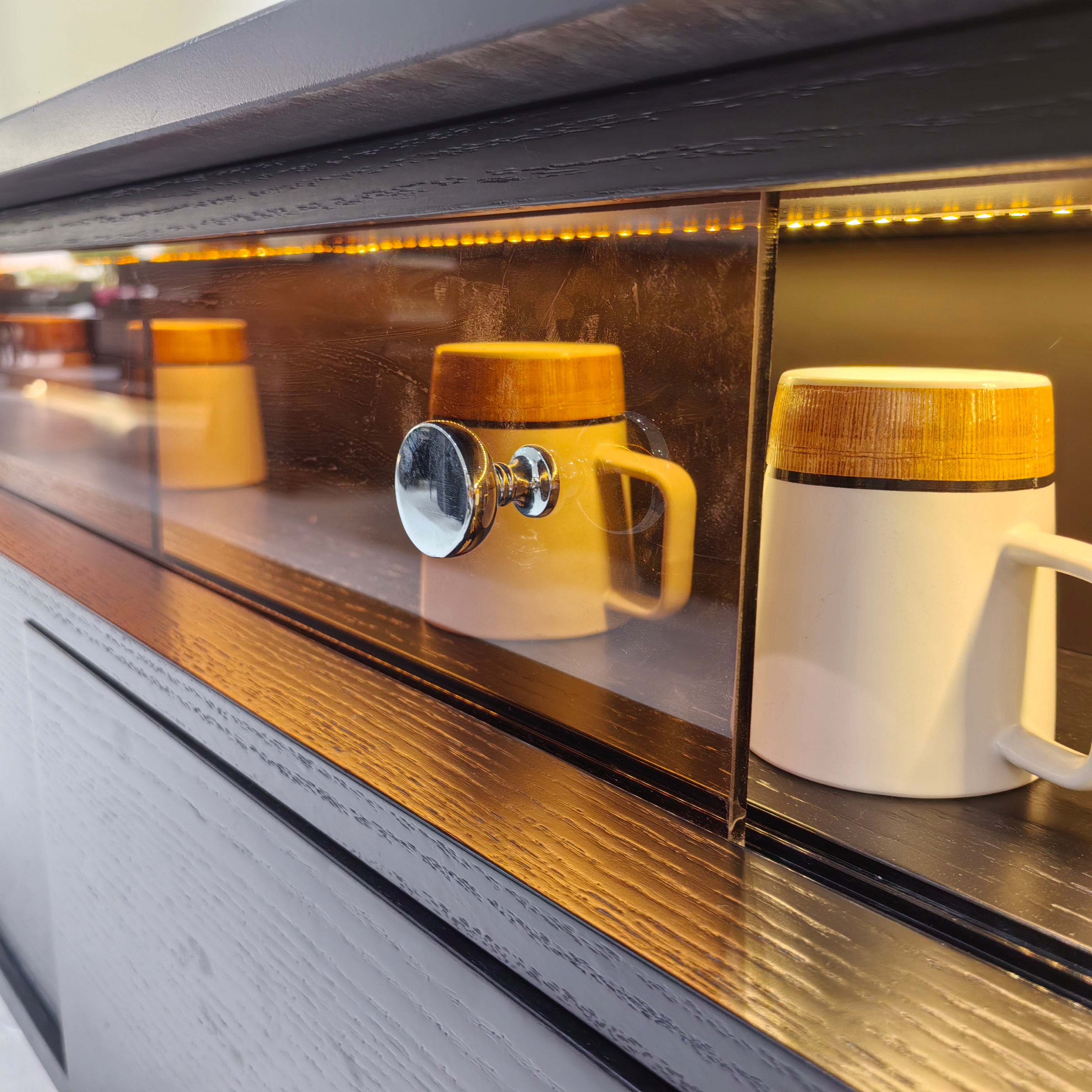 Coffee Table Super Crystal Stone‌ Baking Paint Wood Veneer‌ LKL046CTAYG | LEUKHOME