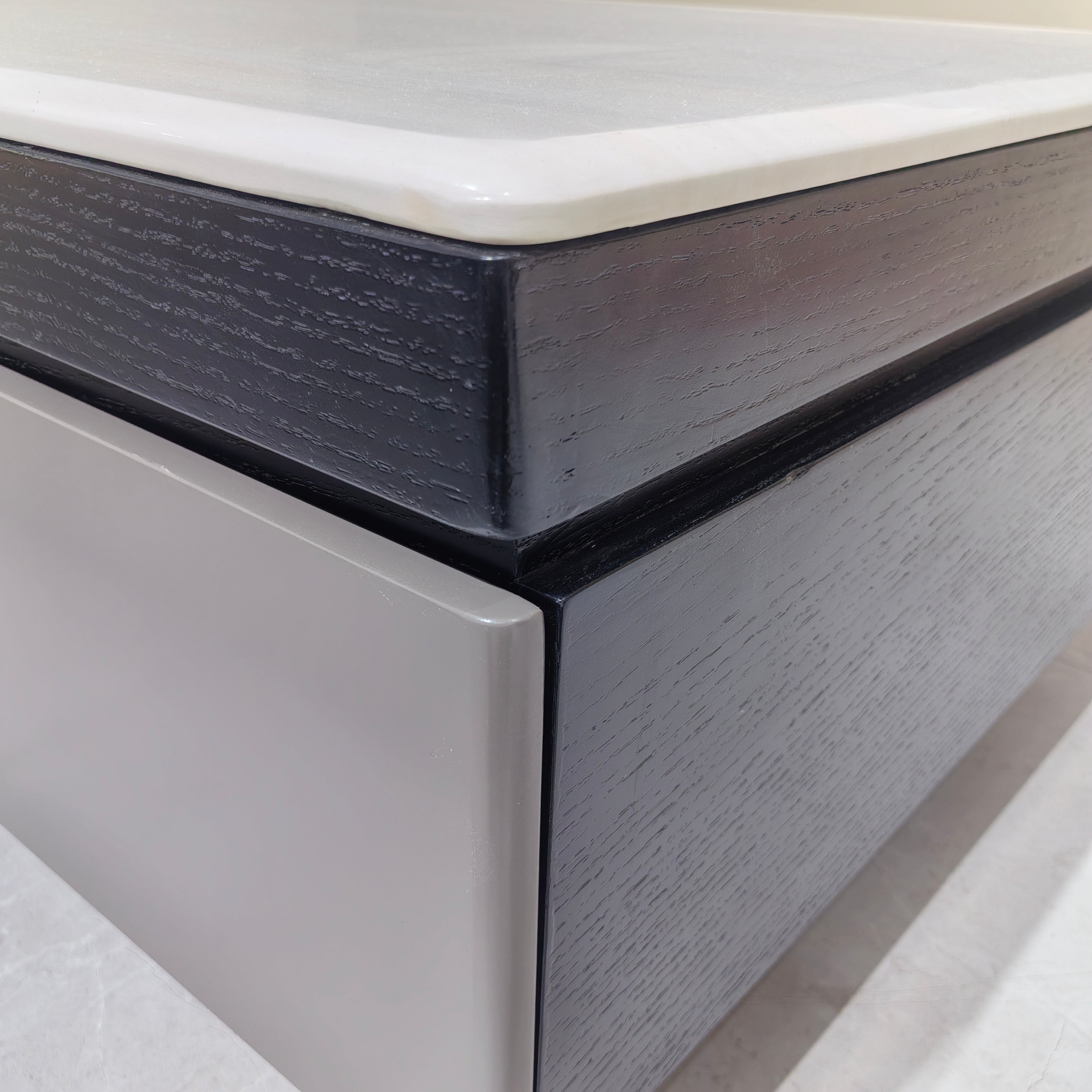 Coffee Table Imitation Marble Baking Paint Wood Veneer‌ LKL048CTAYG | LEUKHOME