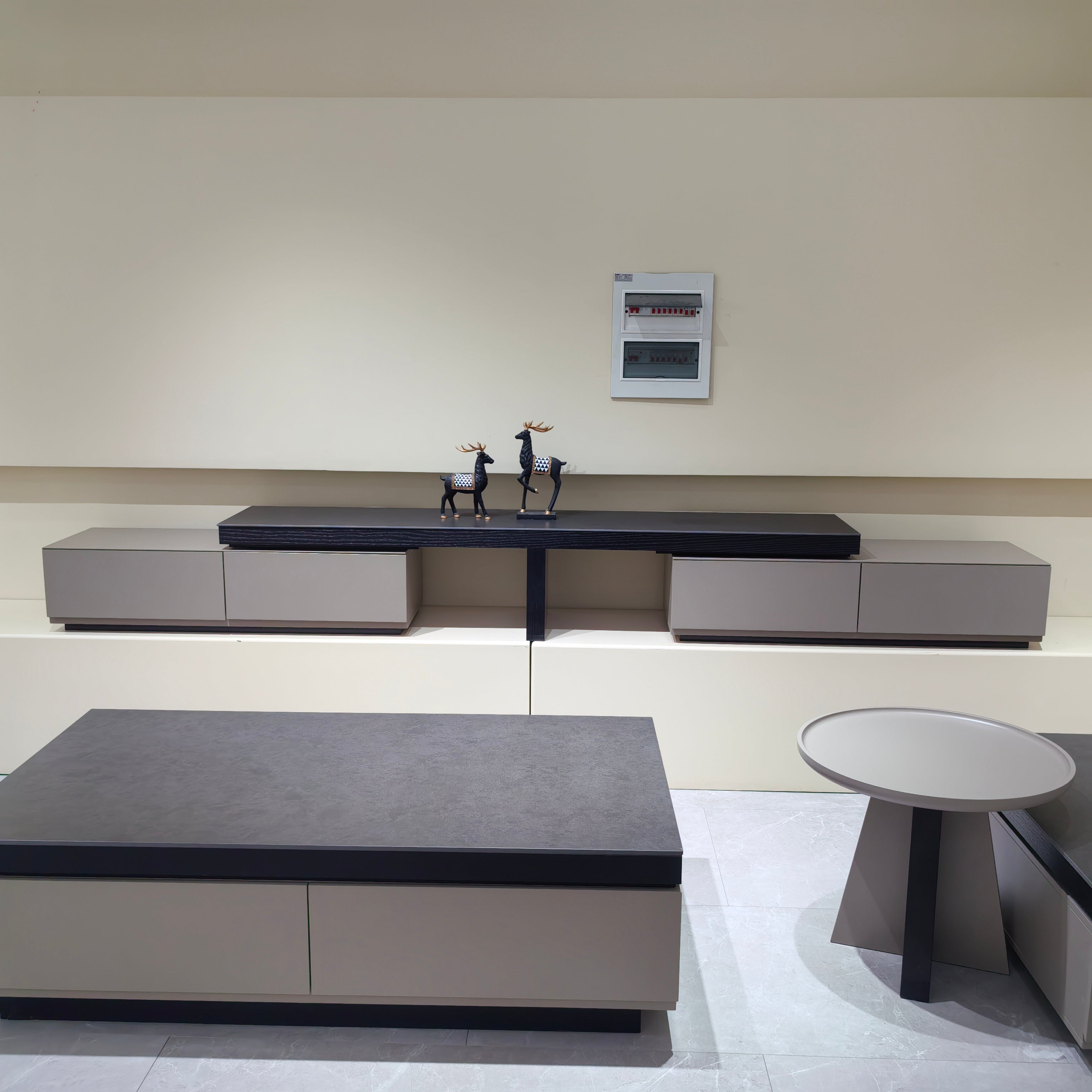 Coffee Table Sintered Stone Baking Paint Wood Veneer‌ LKL050CTAYG | LEUKHOME