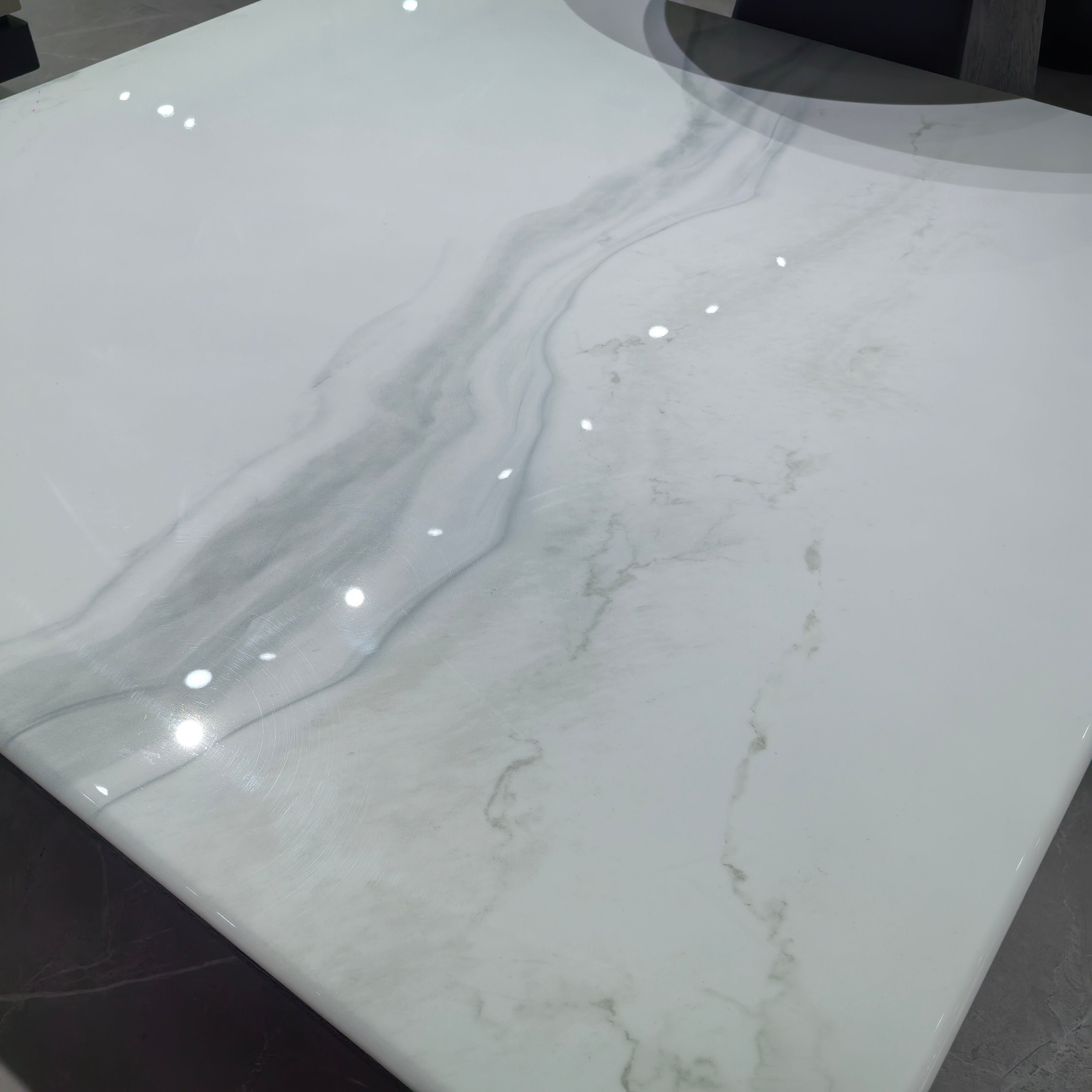 Coffee Table Artificial Stone Wood Veneer‌ LKL054CTAYG | LEUKHOME