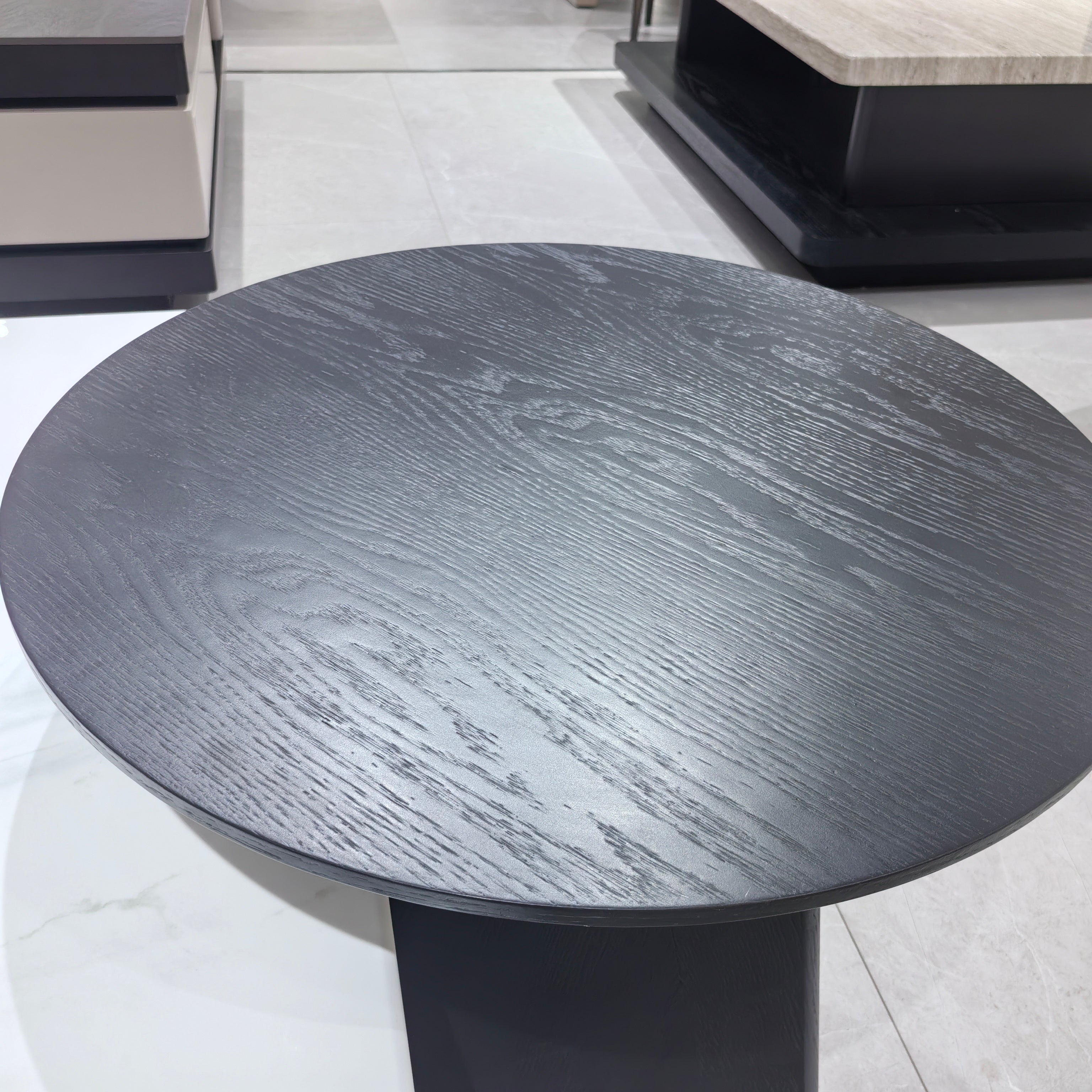 Coffee Table Artificial Stone Wood Veneer‌ LKL054CTAYG | LEUKHOME