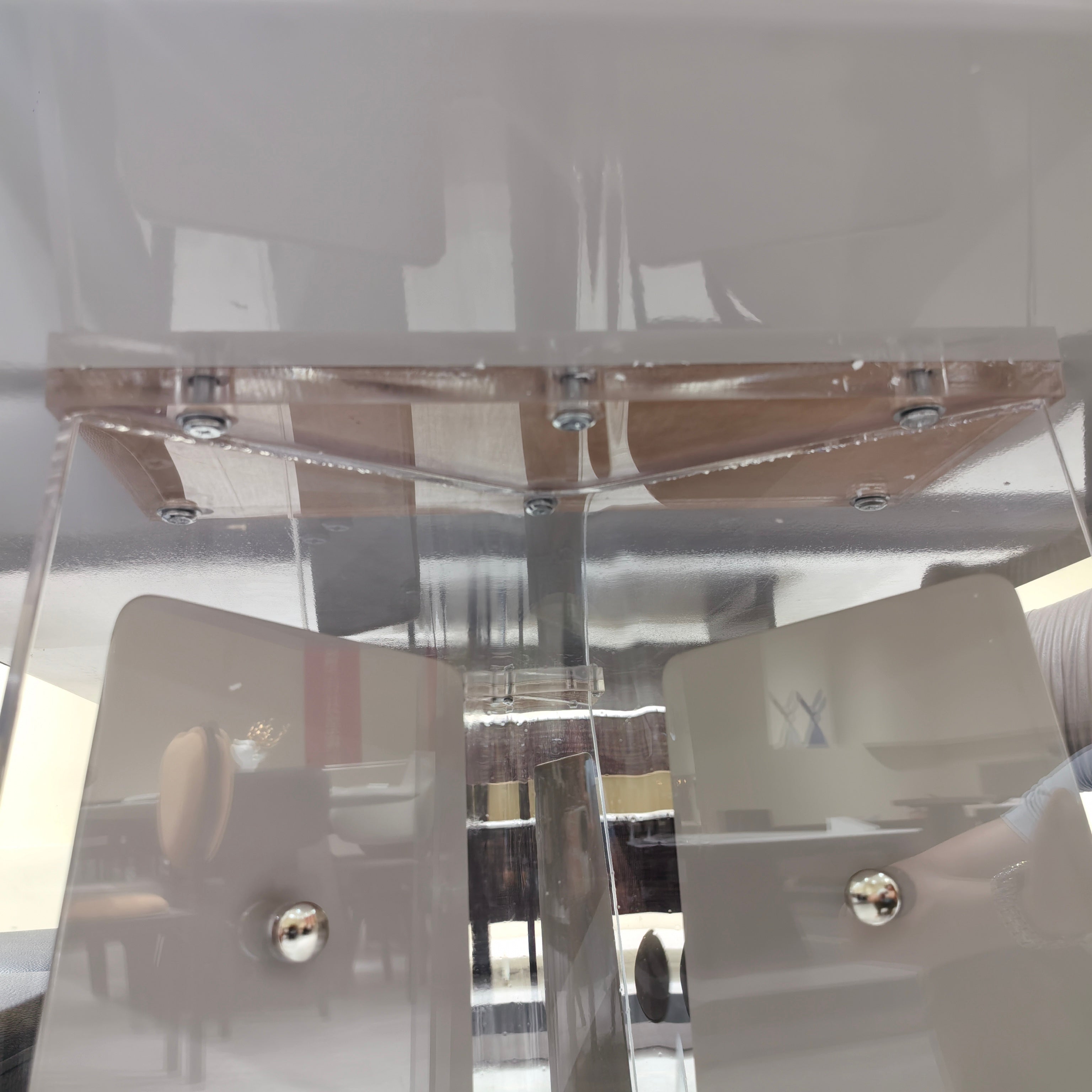 Dining Table Sintered Stone Baking Paint Acrylic LKD029DTAYG | LEUKHOME