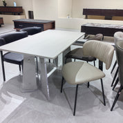 Dining Table Sintered Stone Baking Paint Acrylic LKD029DTAYG | LEUKHOME