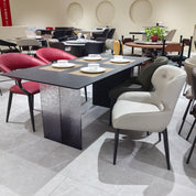 Dining Table Composite Sintered Stone Acrylic LKD031DTAYG | LEUKHOME