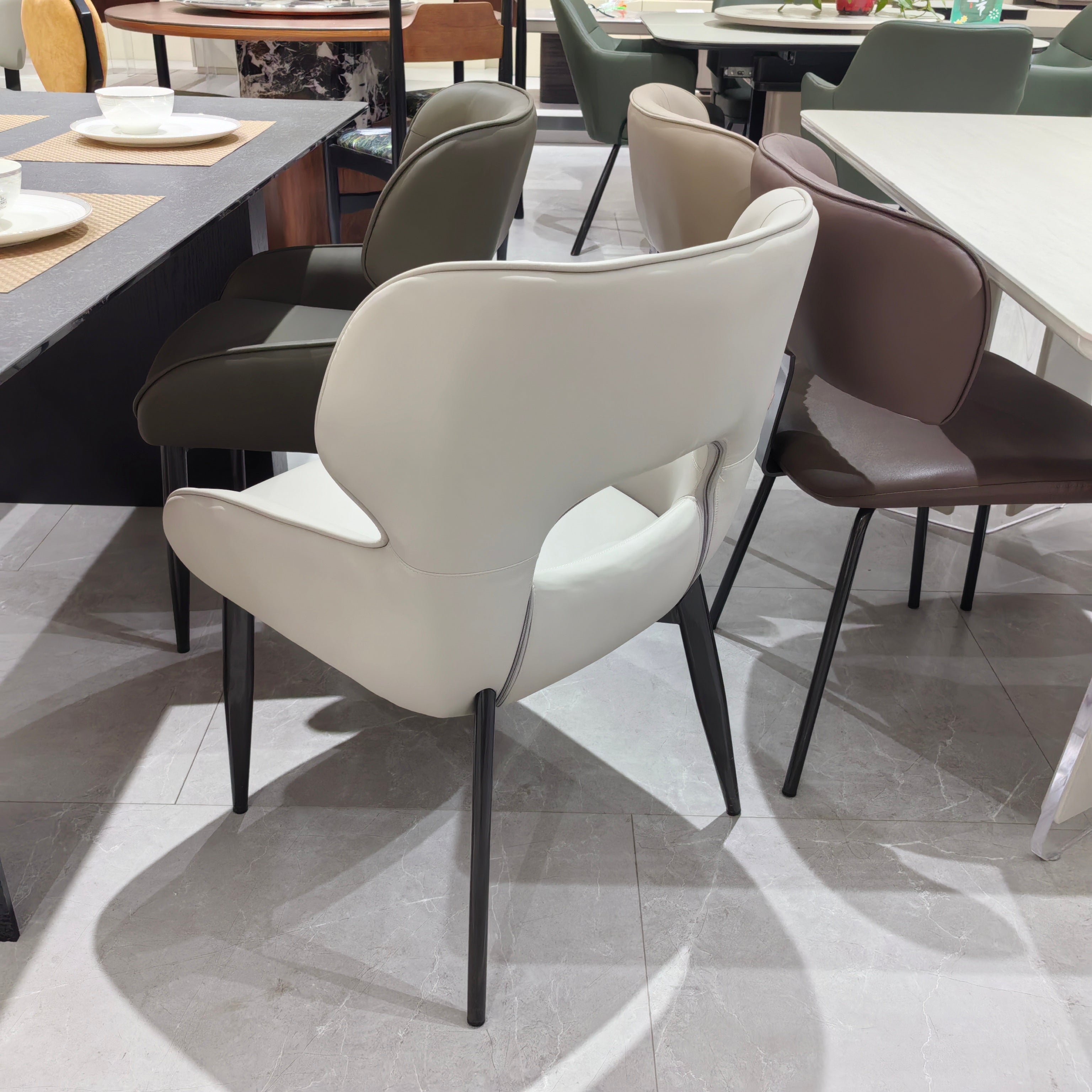 Dining Chair (2 Chairs) LKD032DCAYG | LEUKHOME