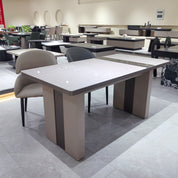 Dining Table Artificial Stone Baking Paint LKD033DTAYG | LEUKHOME