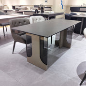 Dining Table Composite Sintered Stone Baking Paint Acrylic LKD035DTAYG | LEUKHOME