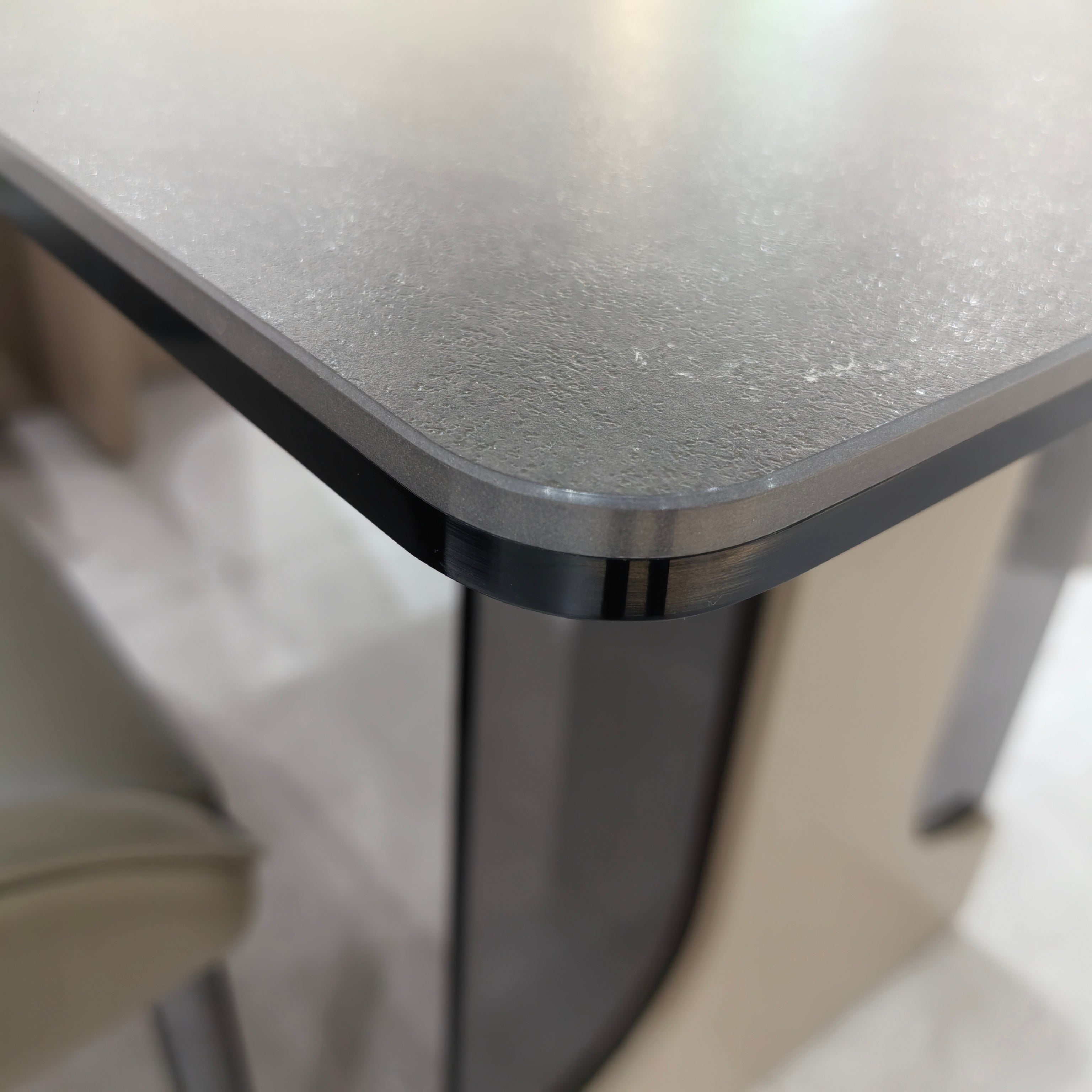 Dining Table Composite Sintered Stone Baking Paint Acrylic LKD035DTAYG | LEUKHOME