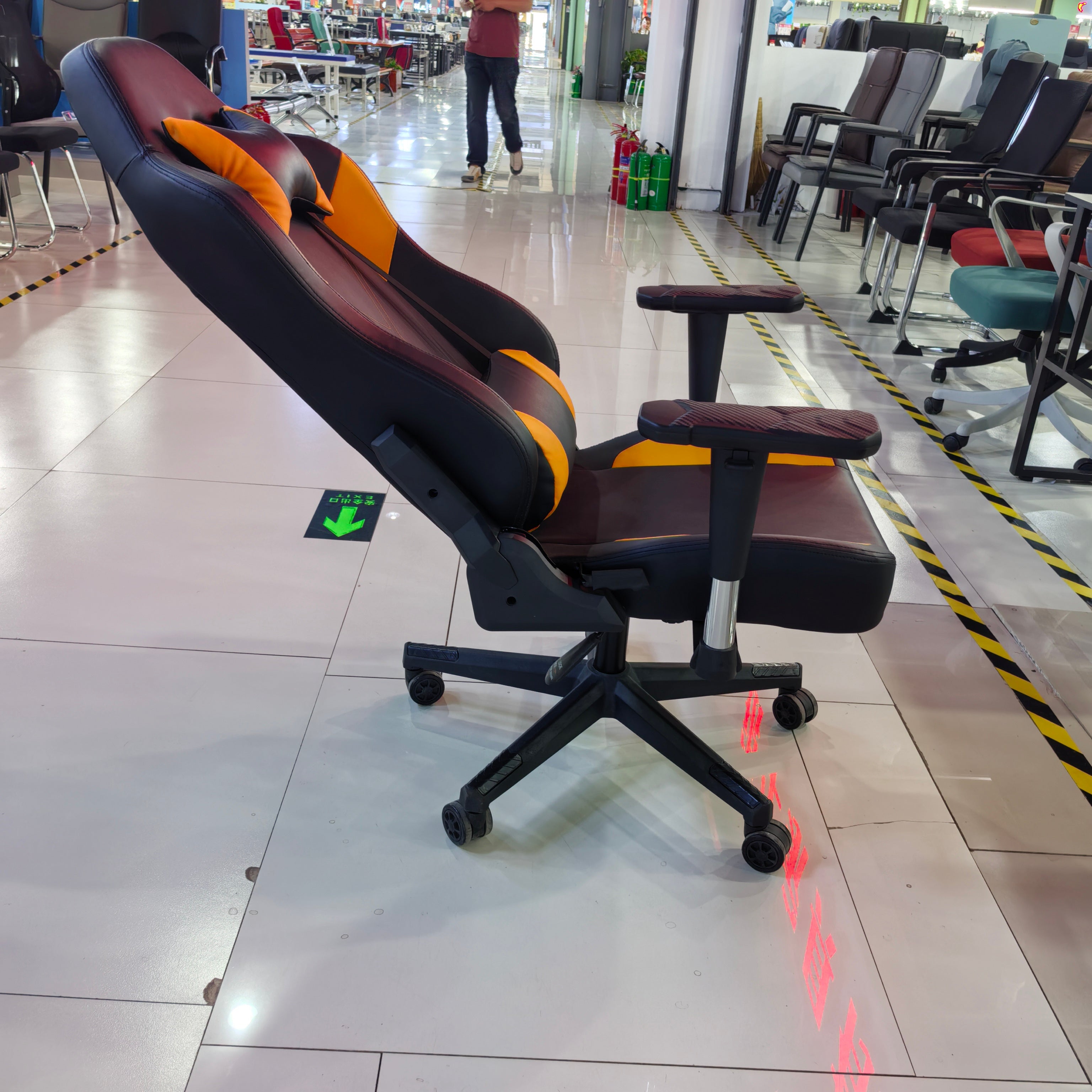 Gaming Chair Yellow Adjustable Height (1 Chair) LKG005GCYN | LEUKHOME