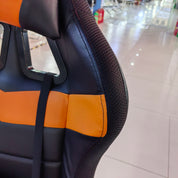 Gaming Chair Orange Adjustable Height (1 Chair) LKG006GCYN | LEUKHOME