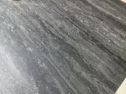 Dining Table Sintered Stone Wood Veneer Stainless Steel LKD084DTDSBL | LEUKHOME