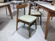 Dining Chair PU Oak (2 Chairs) LKD090DCDSBL | LEUKHOME