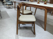 Dining Chair PU Oak (2 Chairs) LKD090DCDSBL | LEUKHOME