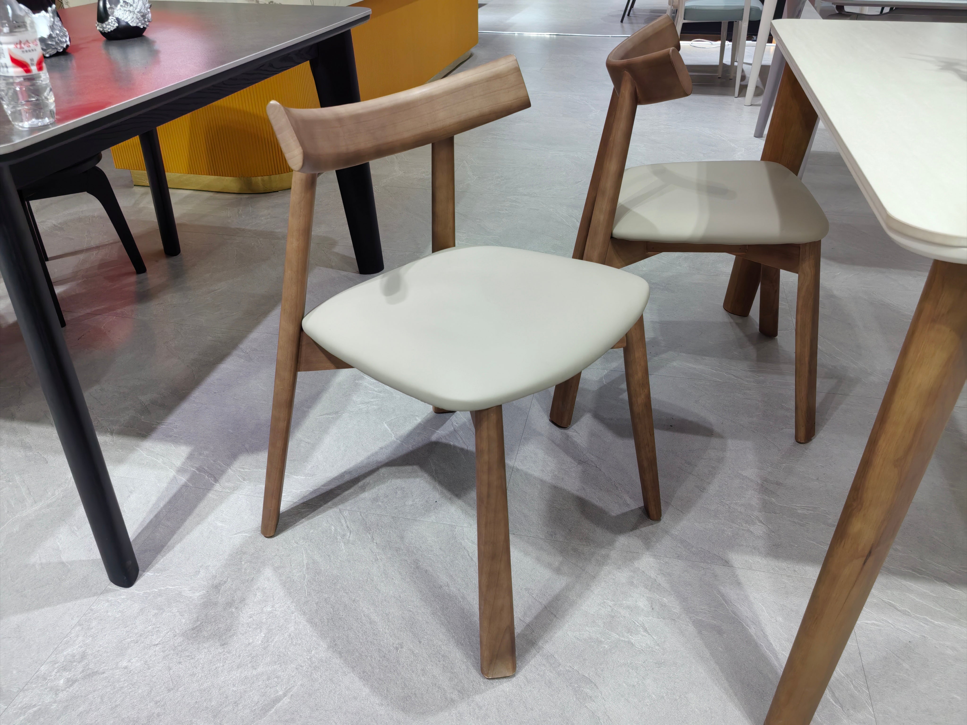 Dining Table PU Oak (2 Chairs) LKD091DCDSBL | LEUKHOME