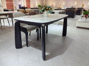 Dining Table Super Crystal Wood Veneer LKD088DTDSBL | LEUKHOME