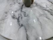 Dining Table Sintered Stone Wood Veneer Stainless Steel LKD089DTDSBL | LEUKHOME