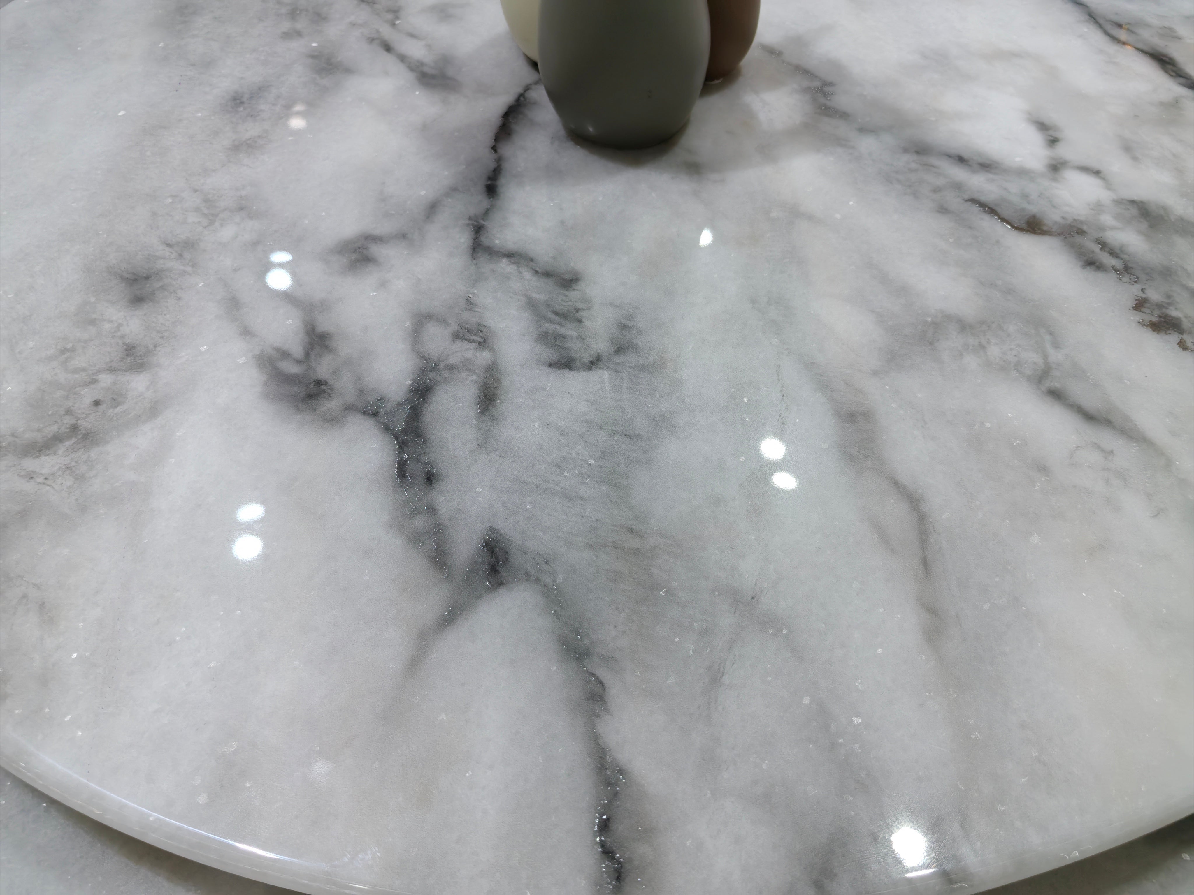 Dining Table Sintered Stone Wood Veneer Stainless Steel LKD089DTDSBL | LEUKHOME