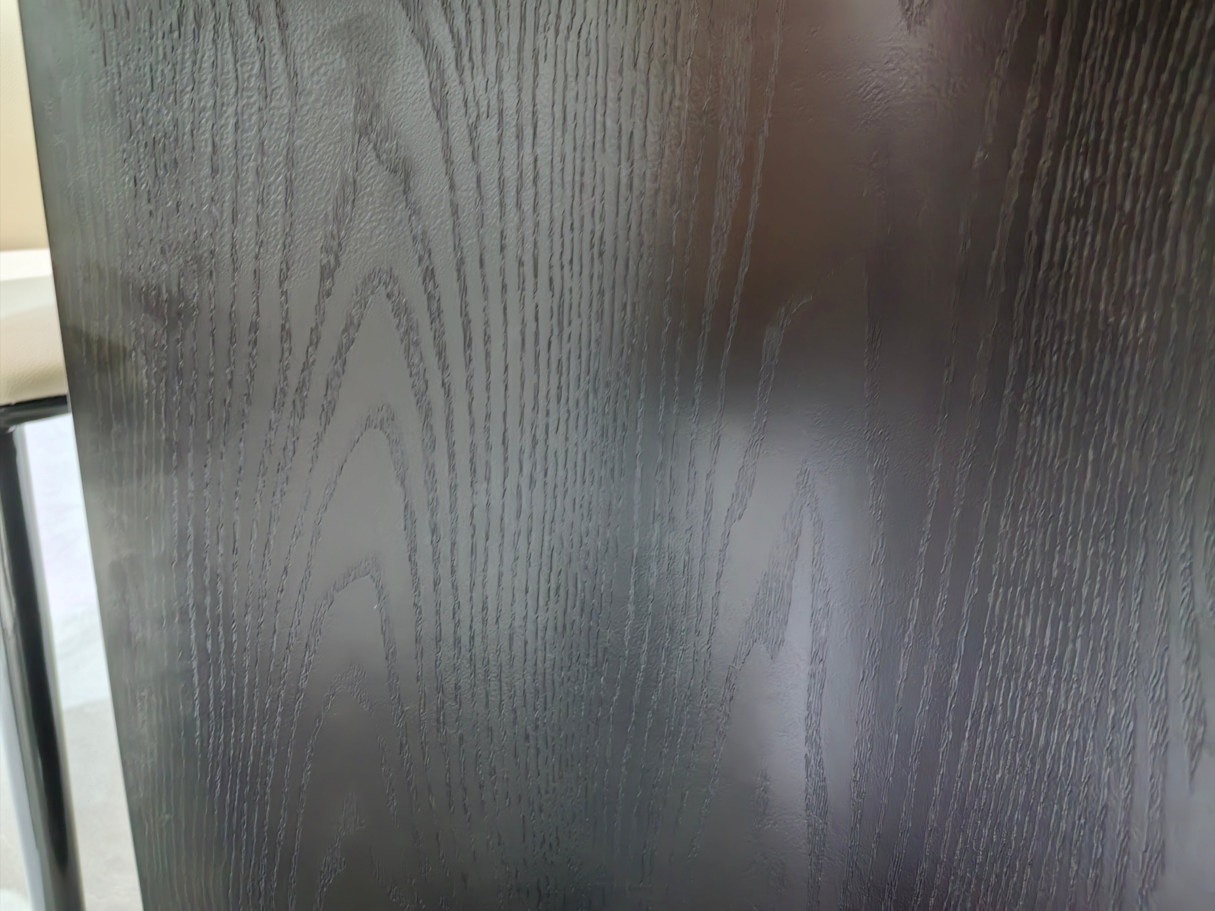 Dining Table Sintered Stone Wood Veneer Stainless Steel LKD089DTDSBL | LEUKHOME