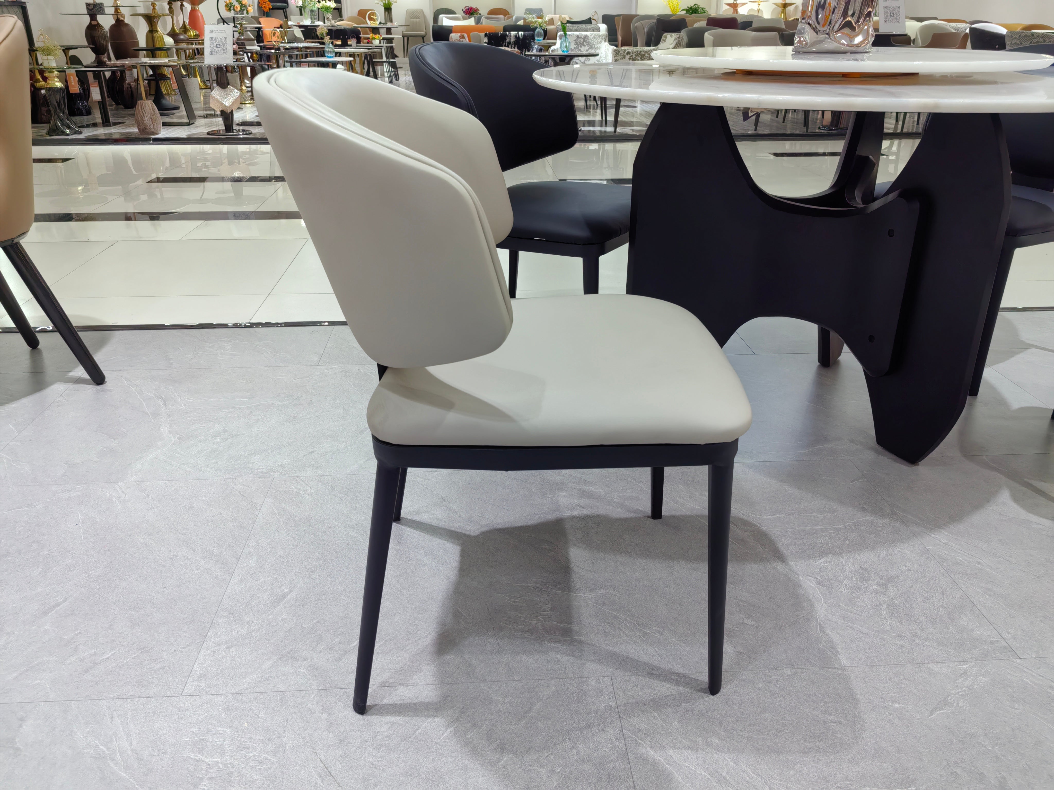 Dining Table PU (2 Chairs) LKD092DCDSBL | LEUKHOME