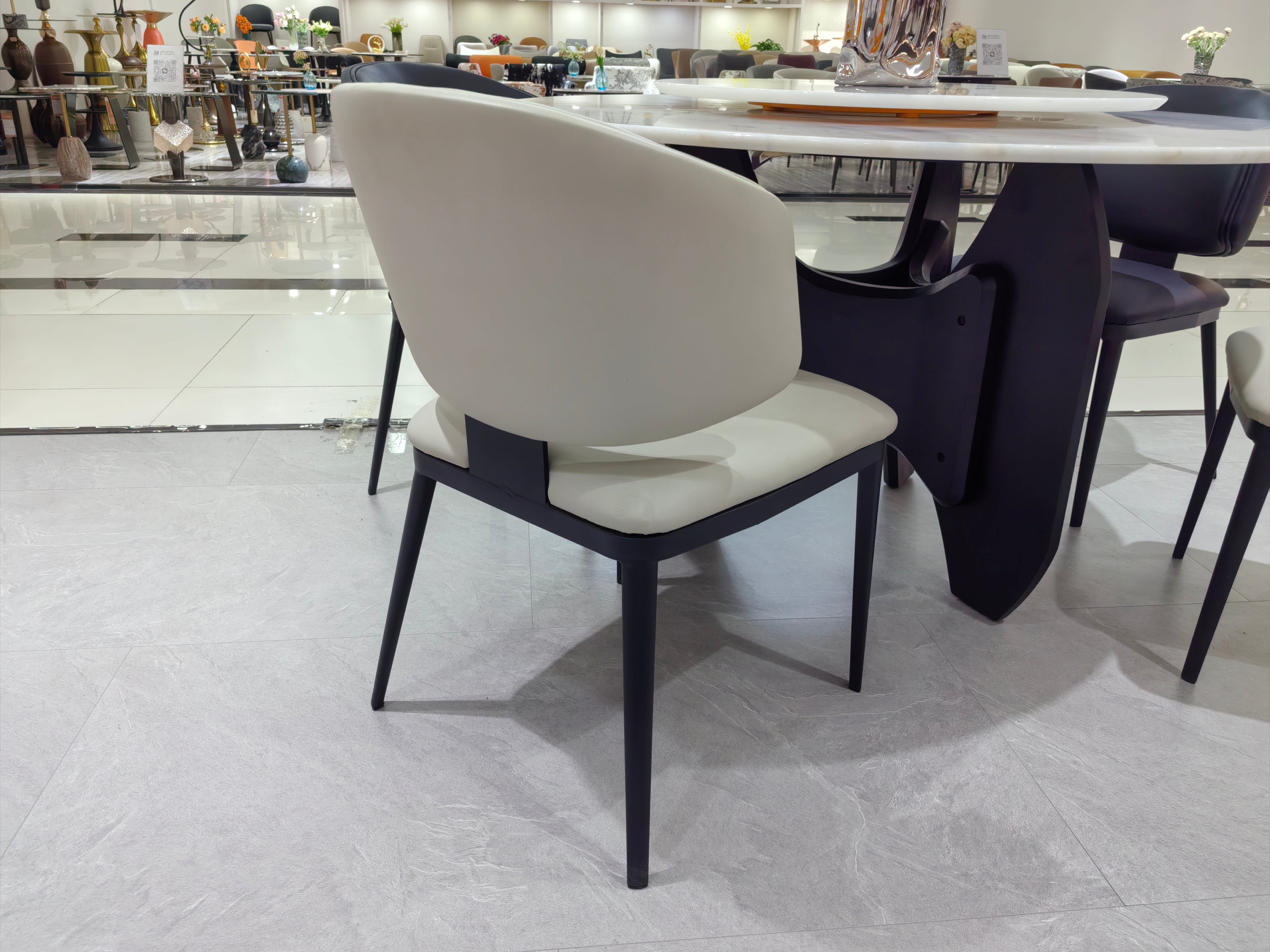 Dining Table PU (2 Chairs) LKD092DCDSBL | LEUKHOME