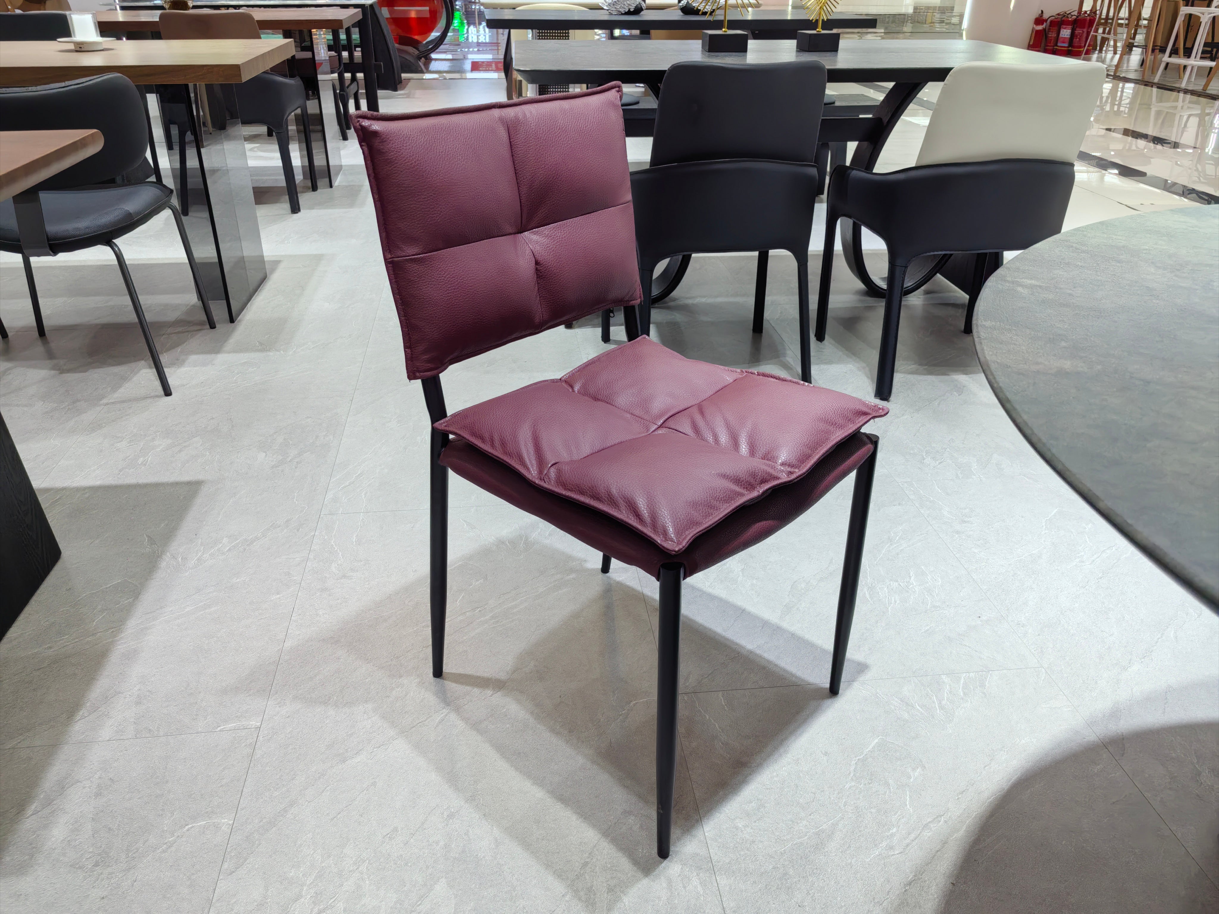 Dining Table PU (2 Chairs) LKD093DCDSBL | LEUKHOME