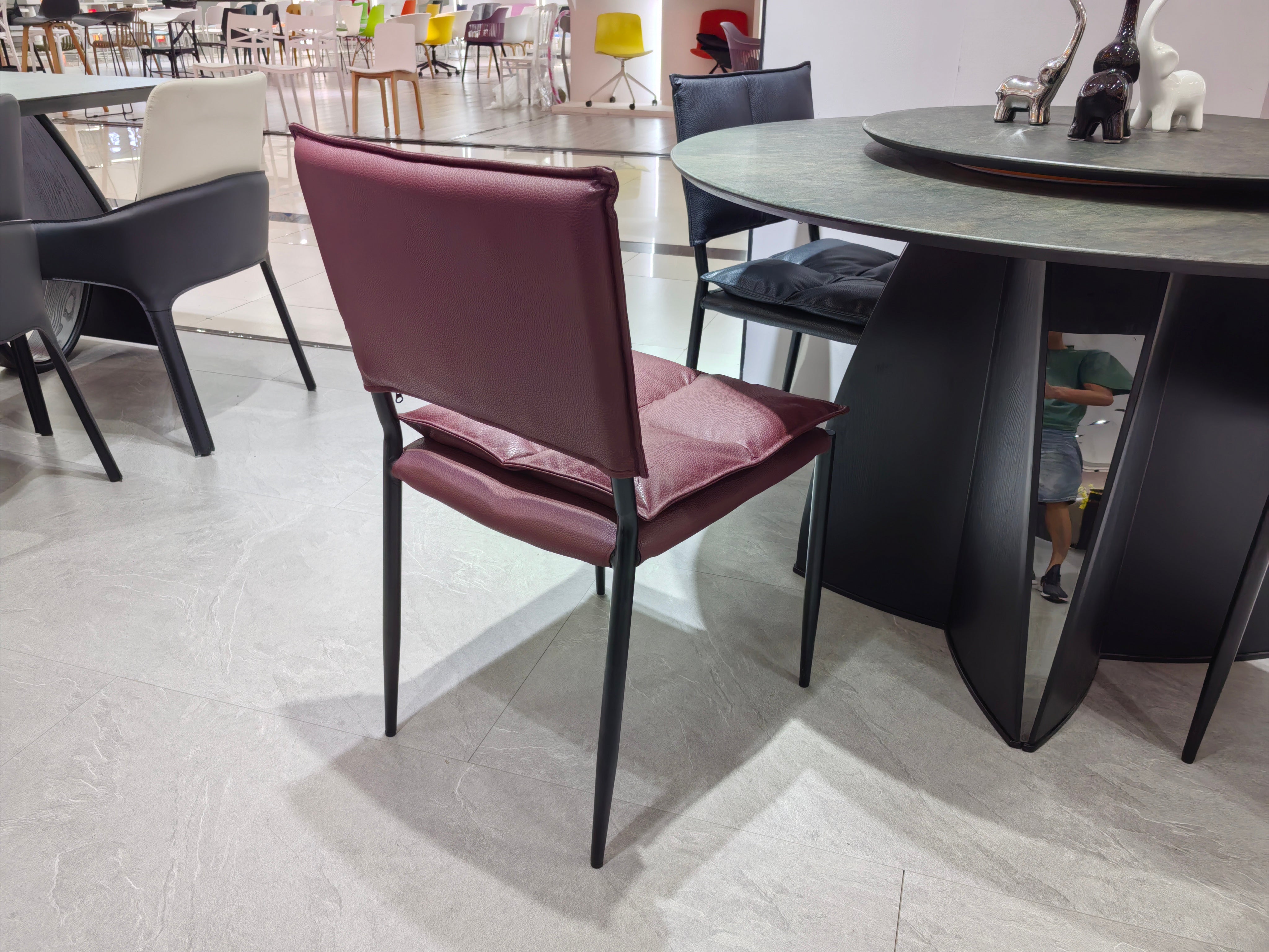 Dining Table PU (2 Chairs) LKD093DCDSBL | LEUKHOME