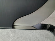 Dining Table Sintered Stone Wood Veneer Stainless Steel LKD084DTDSBL | LEUKHOME