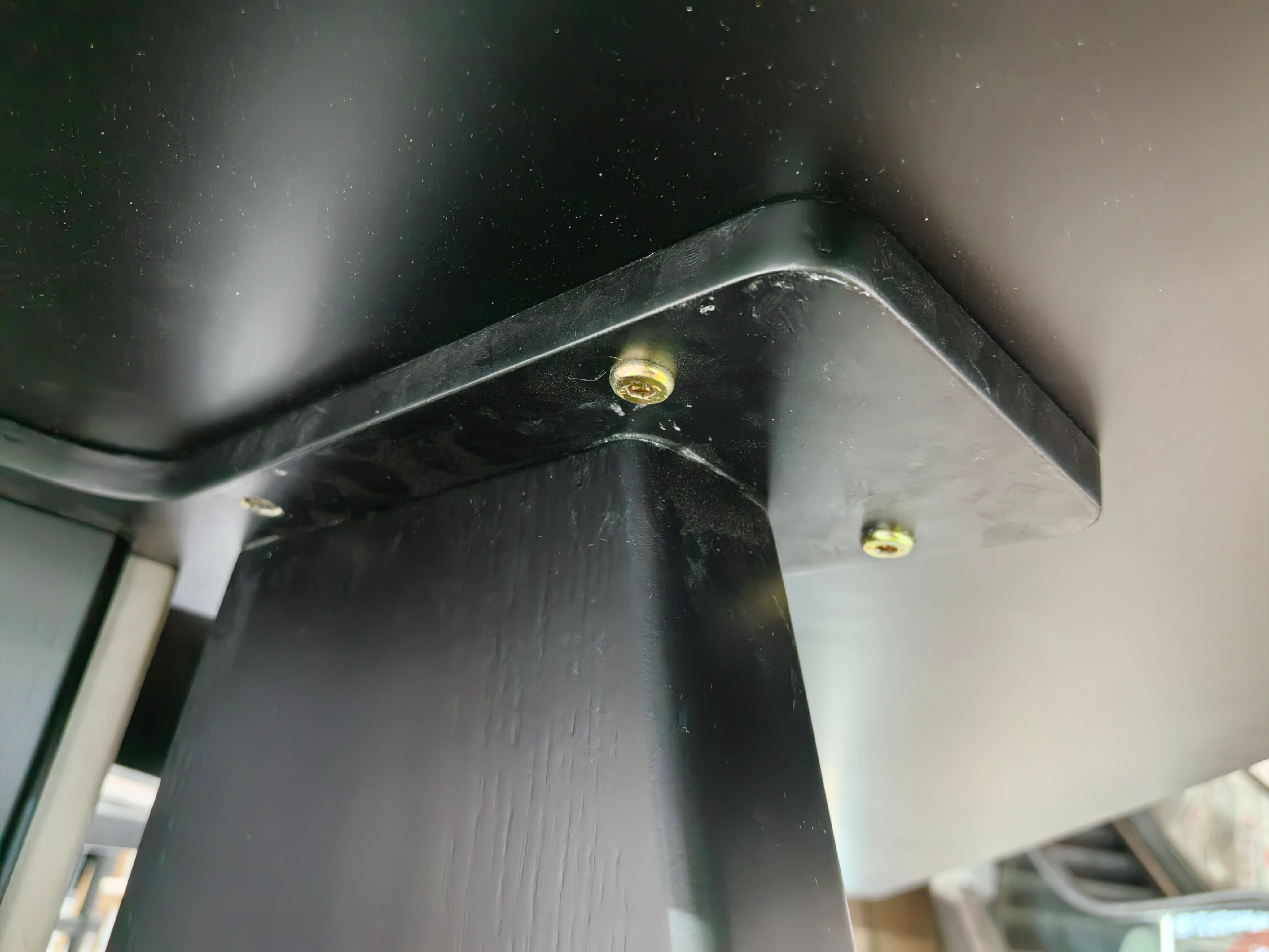 Dining Table Sintered Stone Wood Veneer Stainless Steel LKD084DTDSBL | LEUKHOME