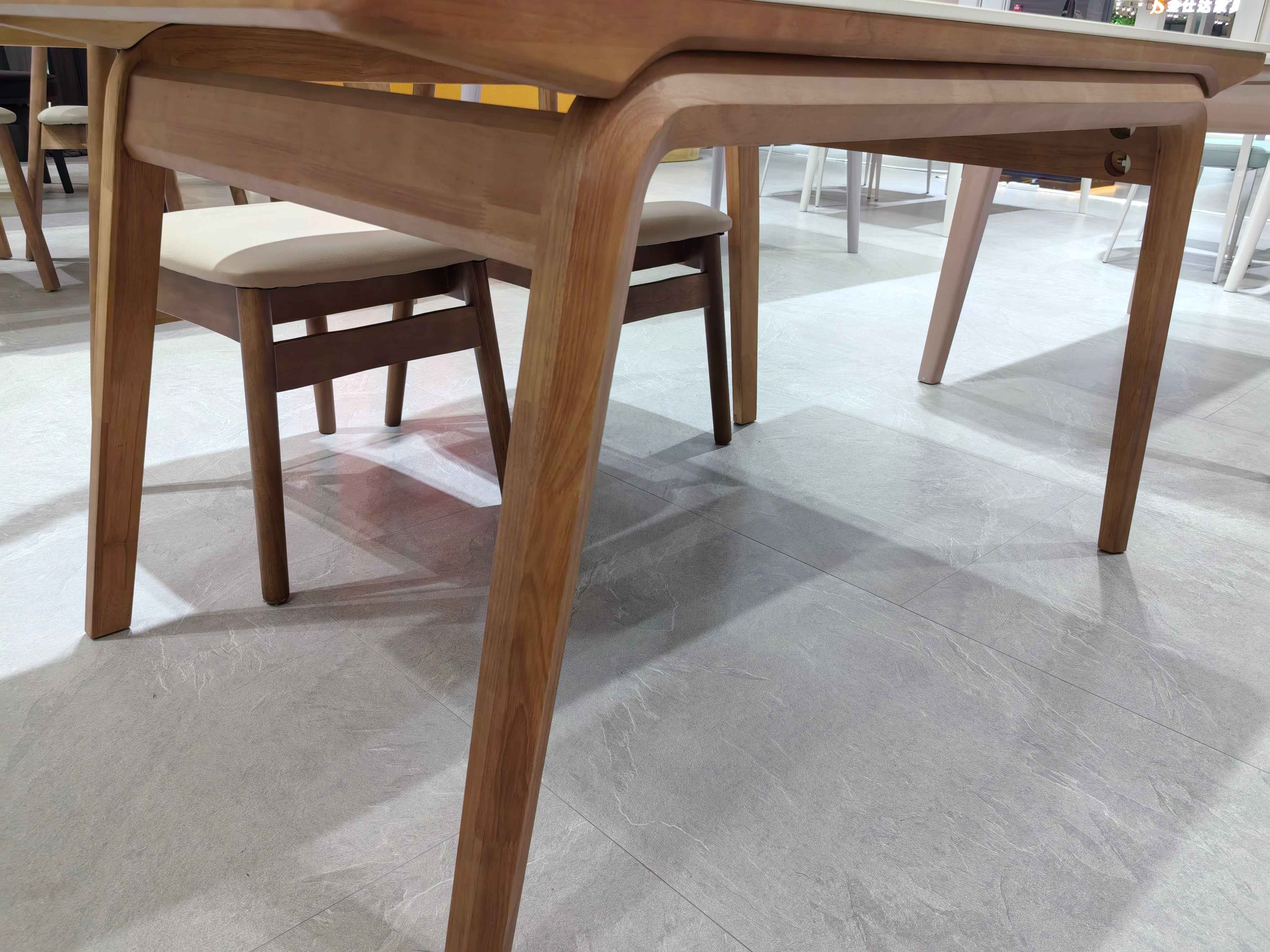 Dining Table Sintered Stone Oak LKD086DTDSBL | LEUKHOME