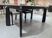 Dining Table Super Crystal Wood Veneer LKD088DTDSBL | LEUKHOME