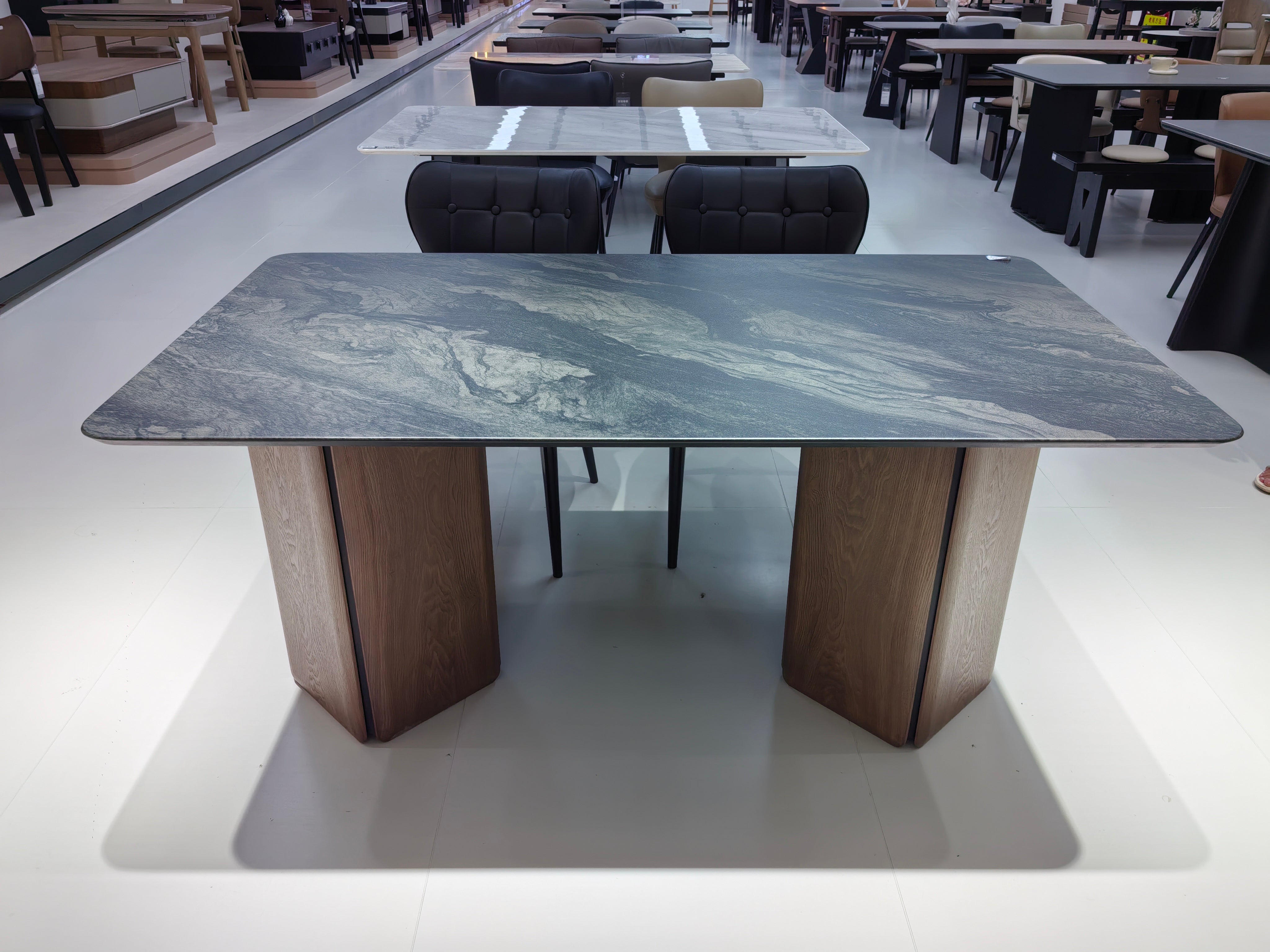 Dining Table Super Crystal Wood Veneer LKD077DTSSJ | LEUKHOME