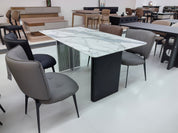 Dining Table Super Crystal Wood Veneer Acrylic LKD079DTSSJ | LEUKHOME