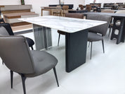 Dining Table Super Crystal Wood Veneer Acrylic LKD079DTSSJ | LEUKHOME