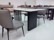 Dining Table Super Crystal Wood Veneer Acrylic LKD079DTSSJ | LEUKHOME