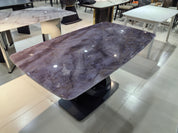 Dining Table Super Crystal Carbon Steel LKD097DTHX | LEUKHOME