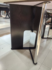 Dining Table Super Crystal Solid Wood Stainless Steel LKD098DTHX | LEUKHOME