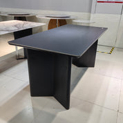 Dining Table Sintered Stone Wood Veneer LKD099DTHX | LEUKHOME