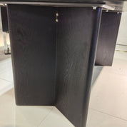 Dining Table Sintered Stone Wood Veneer LKD099DTHX | LEUKHOME