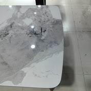 Dining Table Sintered Stone Wood Veneer LKD101DTHX | LEUKHOME