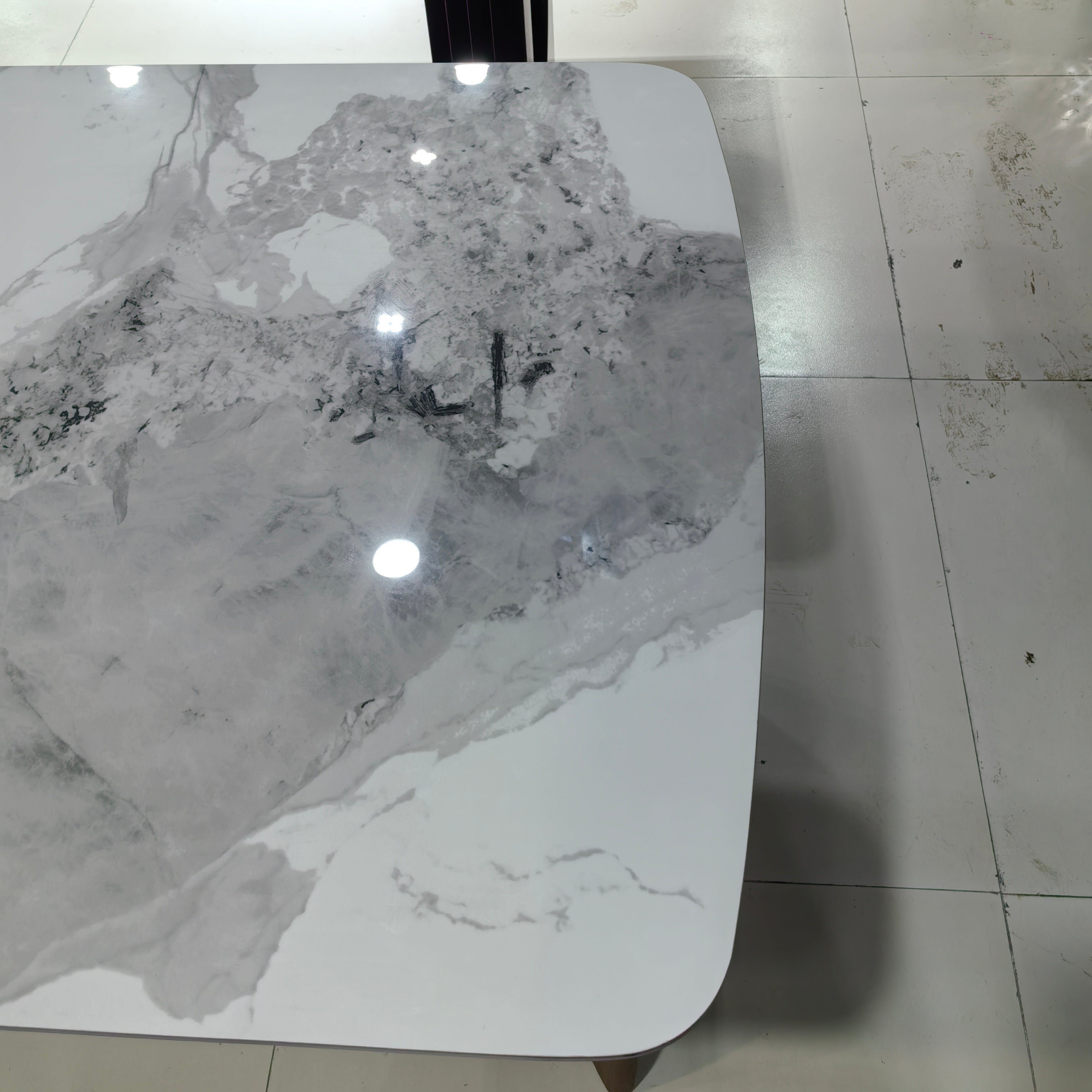 Dining Table Sintered Stone Wood Veneer LKD101DTHX | LEUKHOME