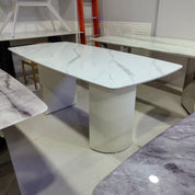 Dining Table Sintered Stone Carbon Steel LKD102DTHX | LEUKHOME