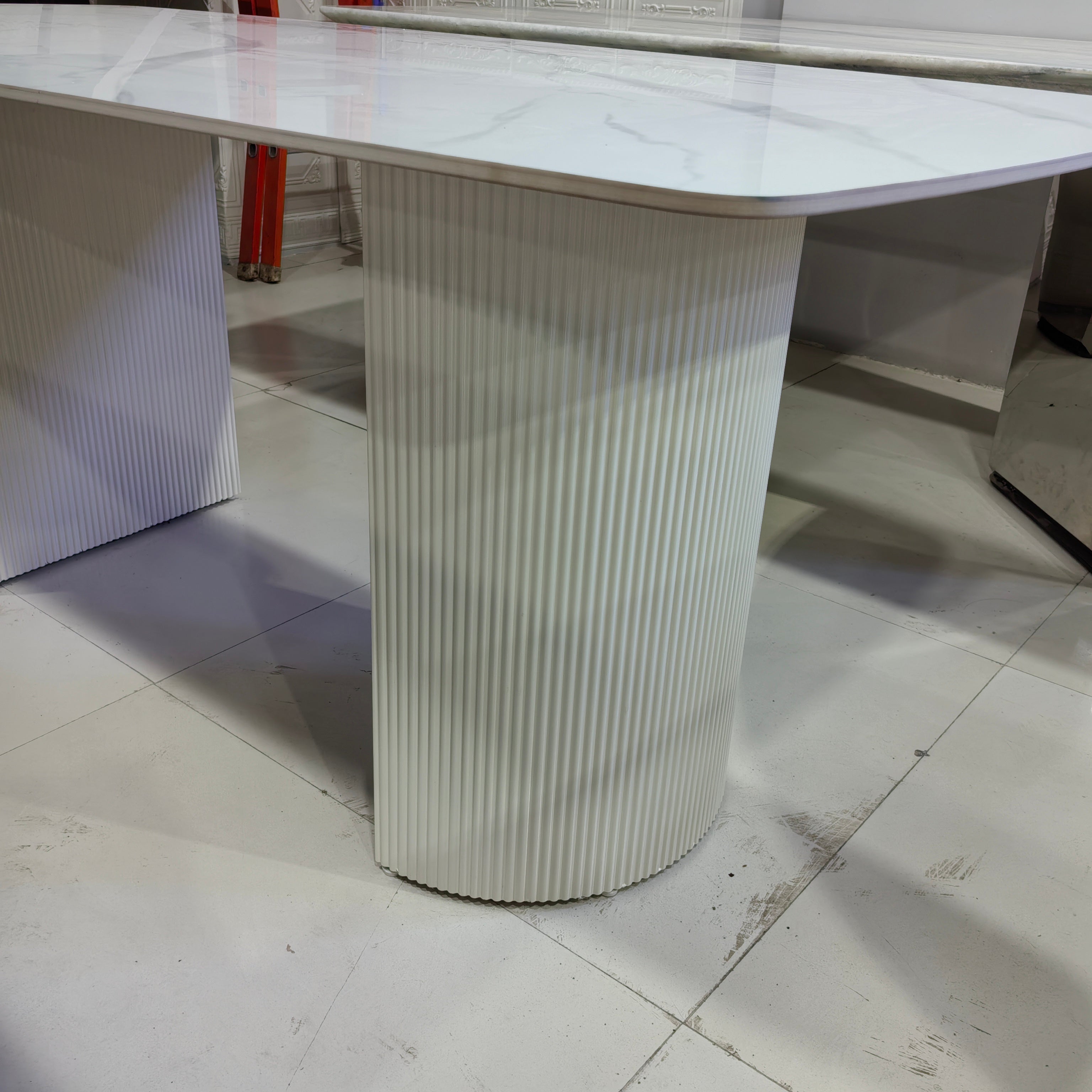 Dining Table Sintered Stone Carbon Steel LKD102DTHX | LEUKHOME