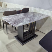 Dining Table Super Crystal Carbon Steel LKD104DTHX | LEUKHOME
