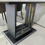 Dining Table Super Crystal Carbon Steel LKD104DTHX | LEUKHOME