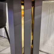 Dining Table Super Crystal Carbon Steel LKD104DTHX | LEUKHOME